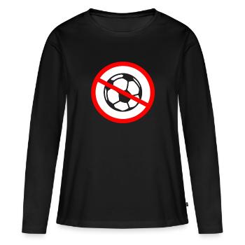 anti football interdiction de football ennuie ball cadeau - T-shirt manches longues Premium bio Femme - noir - Devant - Julia (174cm)