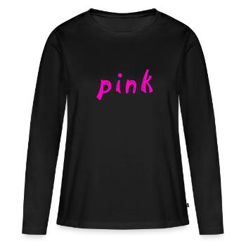 pink - Women's Premium Organic Long Sleeve Shirt - black - Front - Julia (174cm)