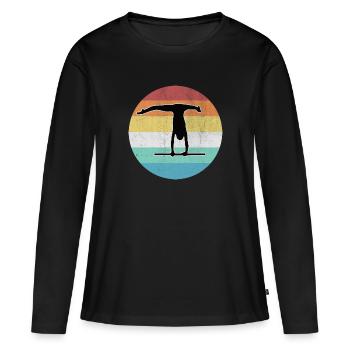 Turner - Frauen Premium Bio Langarmshirt - Schwarz - Vorne - Julia (174cm)