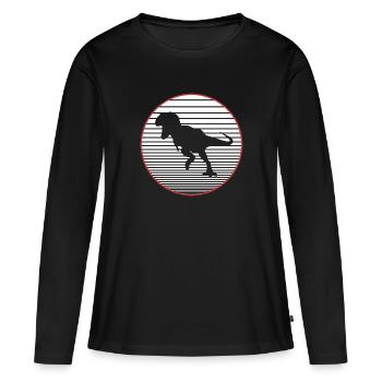 T-Rex - Women's Premium Organic Long Sleeve Shirt - black - Front - Julia (174cm)