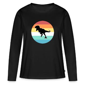 T-Rex - Women's Premium Organic Long Sleeve Shirt - black - Front - Julia (174cm)