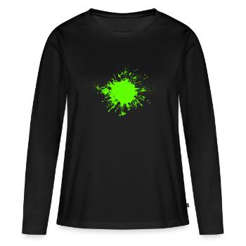 coloré - T-shirt manches longues Premium bio Femme - noir - Devant - Julia (174cm)
