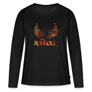 erzengel raphael feuer - Frauen Premium Bio Langarmshirt - Schwarz - Vorne - Julia (174cm)