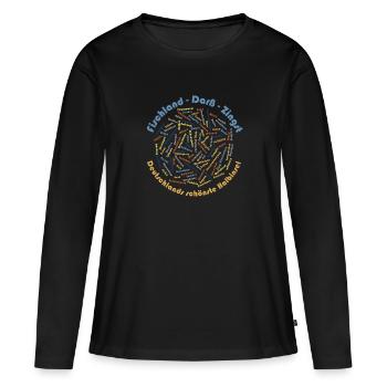 WordCloud (Fischland-Darß-Zingst-Edition) - Women's Premium Organic Long Sleeve Shirt - black - Front - Julia (174cm)