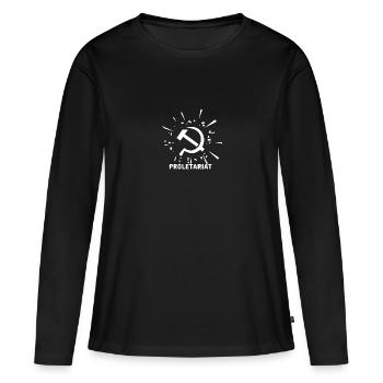 Hammer und Sichel Soviet - Frauen Premium Bio Langarmshirt - Schwarz - Vorne - Julia (174cm)