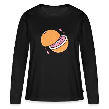 orange - T-shirt manches longues Premium bio Femme - noir - Devant - Julia (174cm)