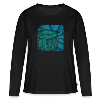 Drums drum - Women's Premium Organic Long Sleeve Shirt - black - Front - Julia (174cm)