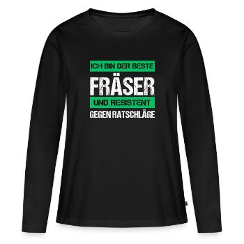 Resistant milling cutter - Women's Premium Organic Long Sleeve Shirt - black - Front - Julia (174cm)