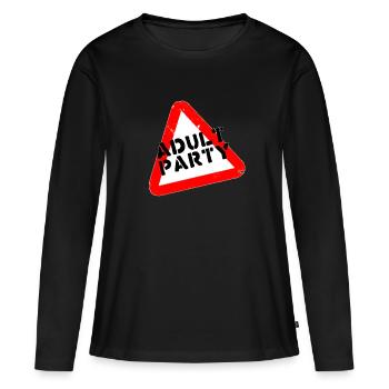 Schild - Frauen Premium Bio Langarmshirt - Schwarz - Vorne - Julia (174cm)