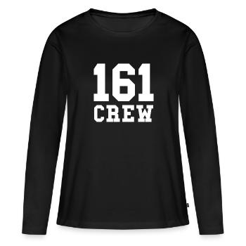 161 équipage - contre les nazis - T-shirt manches longues Premium bio Femme - noir - Devant - Julia (174cm)