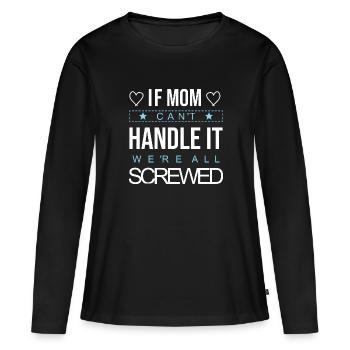 meilleure maman meilleure maman mère supermama - T-shirt manches longues Premium bio Femme - noir - Devant - Julia (174cm)