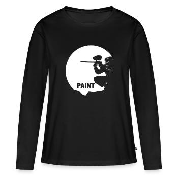 Gotcha Paintball Marqueur de joueur de paintball - T-shirt manches longues Premium bio Femme - noir - Devant - Julia (174cm)