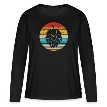 hop - Women's Premium Organic Long Sleeve Shirt - black - Front - Julia (174cm)