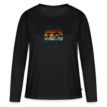 Destination Los Angeles - T-shirt manches longues Premium bio Femme - noir - Devant - Julia (174cm)