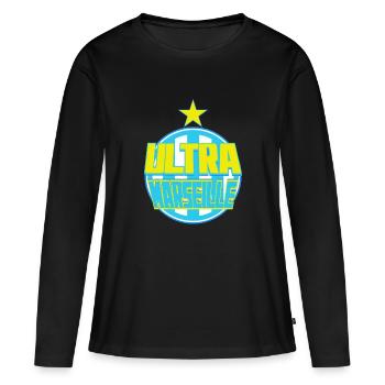 Ultra Marseille - T-shirt manches longues Premium bio Femme - noir - Devant - Julia (174cm)