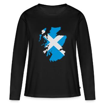 Schottland - Frauen Premium Bio Langarmshirt - Schwarz - Vorne - Julia (174cm)