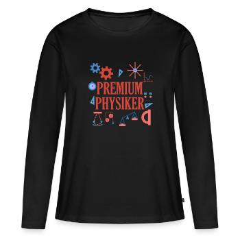 Physique - T-shirt manches longues Premium bio Femme - noir - Devant - Julia (174cm)