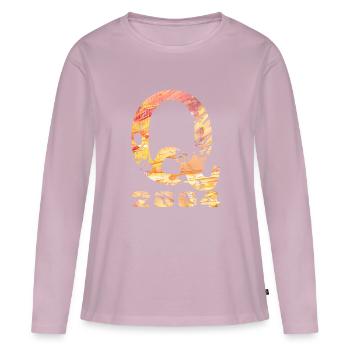 Q 2004 Nom Année de naissance Don - T-shirt manches longues Premium bio Femme - rose poudré - Devant - Julia (174cm)