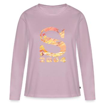 S 2004 Nom Année de naissance Cadeau - T-shirt manches longues Premium bio Femme - rose poudré - Devant - Julia (174cm)