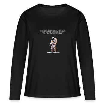 Nous ne sommes limités que par notre imagination.. - T-shirt manches longues Premium bio Femme - noir - Devant - Julia (174cm)