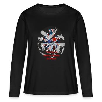 Veteranen, Veteranen, Waffenstillstand. - Frauen Premium Bio Langarmshirt - Schwarz - Vorne - Julia (174cm)