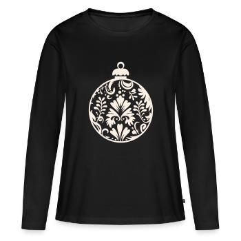 Christbaumkugel - Frauen Premium Bio Langarmshirt - Schwarz - Vorne - Julia (174cm)