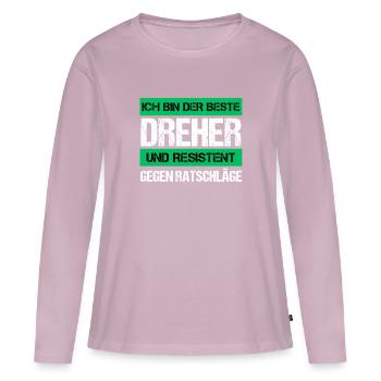 Resistenter Dreher - Frauen Premium Bio Langarmshirt - Altrosa - Vorne - Julia (174cm)
