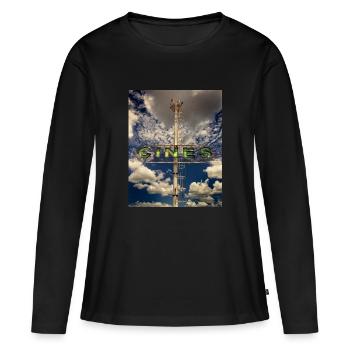 cinéma - T-shirt manches longues Premium bio Femme - noir - Devant - Julia (174cm)