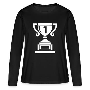 Coupe 1 - T-shirt manches longues Premium bio Femme - noir - Devant - Julia (174cm)