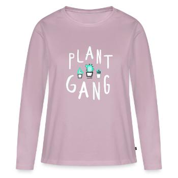 Plant gear - Women's Premium Organic Long Sleeve Shirt - dusky pink - Front - Julia (174cm)