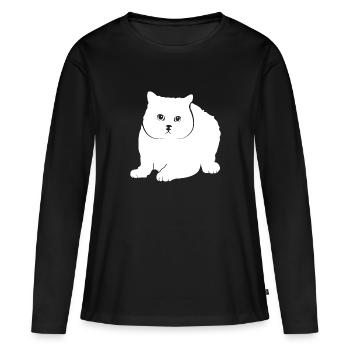 Britisch Kurzhaar - Frauen Premium Bio Langarmshirt - Schwarz - Vorne - Julia (174cm)