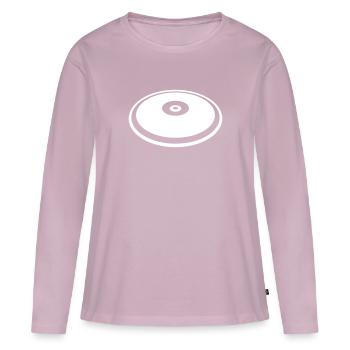 lancer du disque - T-shirt manches longues Premium bio Femme - rose poudré - Devant - Julia (174cm)