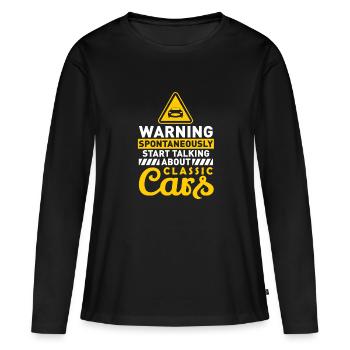 Classic Cars Funny saying Classic Cars - Women's Premium Organic Long Sleeve Shirt - black - Front - Julia (174cm)