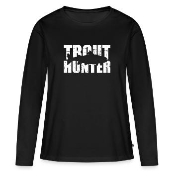 Truite - T-shirt manches longues Premium bio Femme - noir - Devant - Julia (174cm)