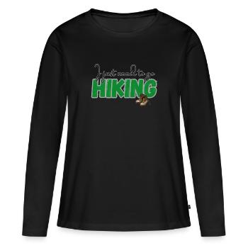 Need to go - Women's Premium Organic Long Sleeve Shirt - black - Front - Julia (174cm)