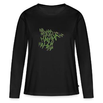 Costume Joker Halloween - T-shirt manches longues Premium bio Femme - noir - Devant - Julia (174cm)