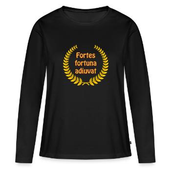 Latin pour les frimeurs (Mut-Edition) - T-shirt manches longues Premium bio Femme - noir - Devant - Julia (174cm)