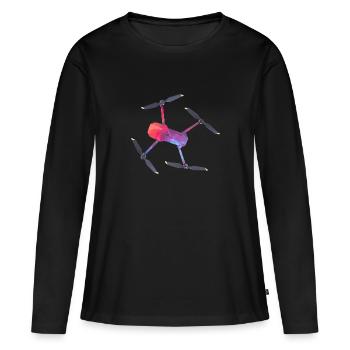 Drone - drone - T-shirt manches longues Premium bio Femme - noir - Devant - Julia (174cm)