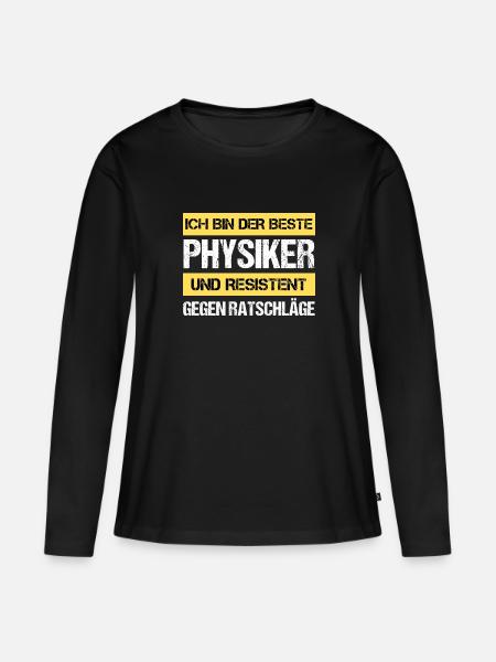 Resistenter Physiker - Frauen Premium Bio Langarmshirt - Schwarz
