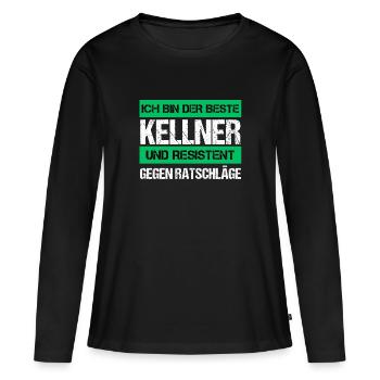 Resistant Waiter - Women's Premium Organic Long Sleeve Shirt - black - Front - Julia (174cm)