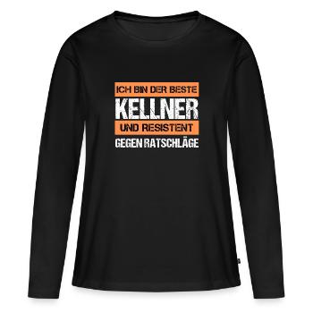 Resistant Waiter - Women's Premium Organic Long Sleeve Shirt - black - Front - Julia (174cm)