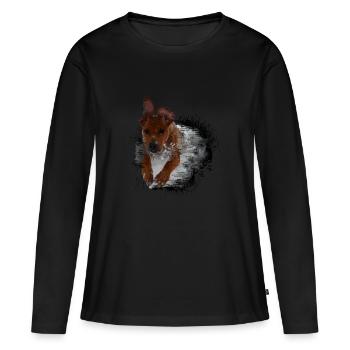 Rhodesian Ridgeback - T-shirt manches longues Premium bio Femme - noir - Devant - Julia (174cm)