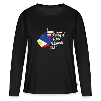 Filipinos aus West Virginia Design für Fil-Ams - Frauen Premium Bio Langarmshirt - Schwarz - Vorne - Julia (174cm)