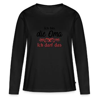 T-shirt drôle pour la meilleure grand-mère - T-shirt manches longues Premium bio Femme - noir - Devant - Julia (174cm)