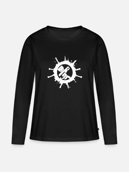 Krieg! - Frauen Premium Bio Langarmshirt - Schwarz