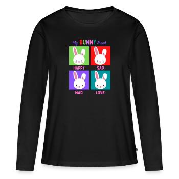 My Rabbit Mood - Frauen Premium Bio Langarmshirt - Schwarz - Vorne - Julia (174cm)