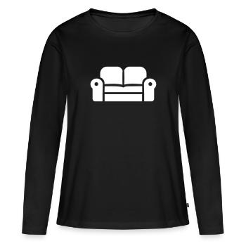 canapé - T-shirt manches longues Premium bio Femme - noir - Devant - Julia (174cm)
