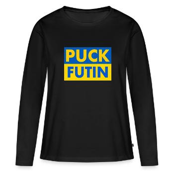 Puck futin - T-shirt manches longues Premium bio Femme - noir - Devant - Julia (174cm)