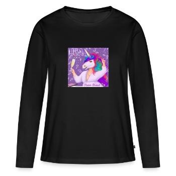 JGA Einhorn Team Braut - Frauen Premium Bio Langarmshirt - Schwarz - Vorne - Julia (174cm)