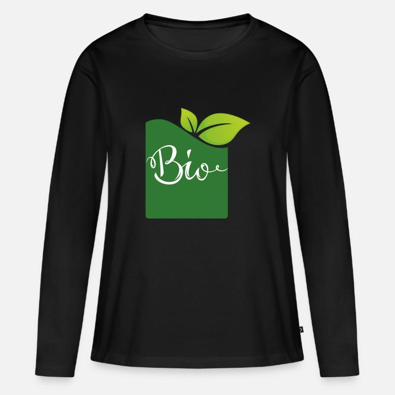 bio - Women's Premium Organic Long Sleeve Shirt - black